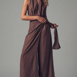 Halter Wide-Leg Jumpsuit