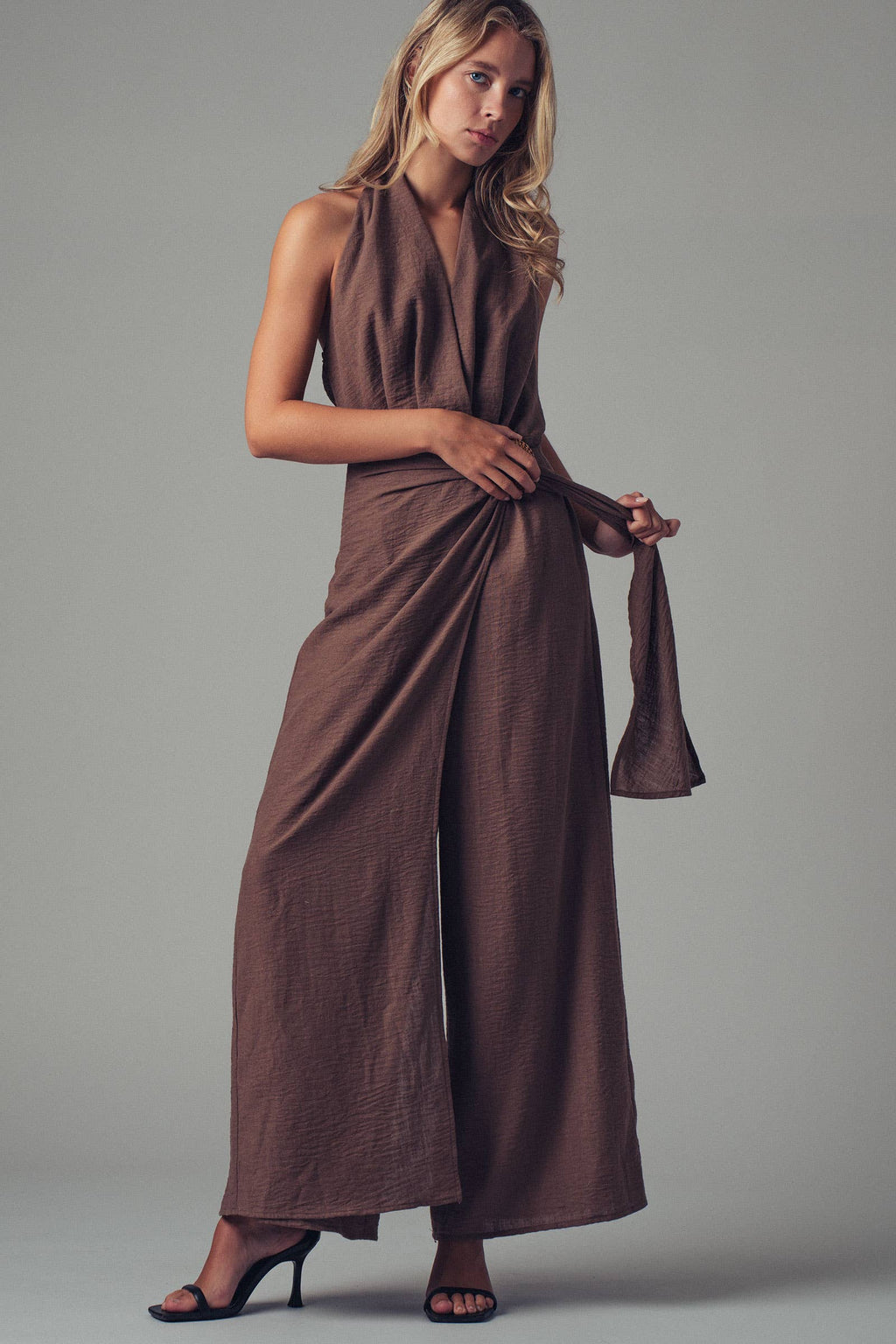 Halter Wide-Leg Jumpsuit