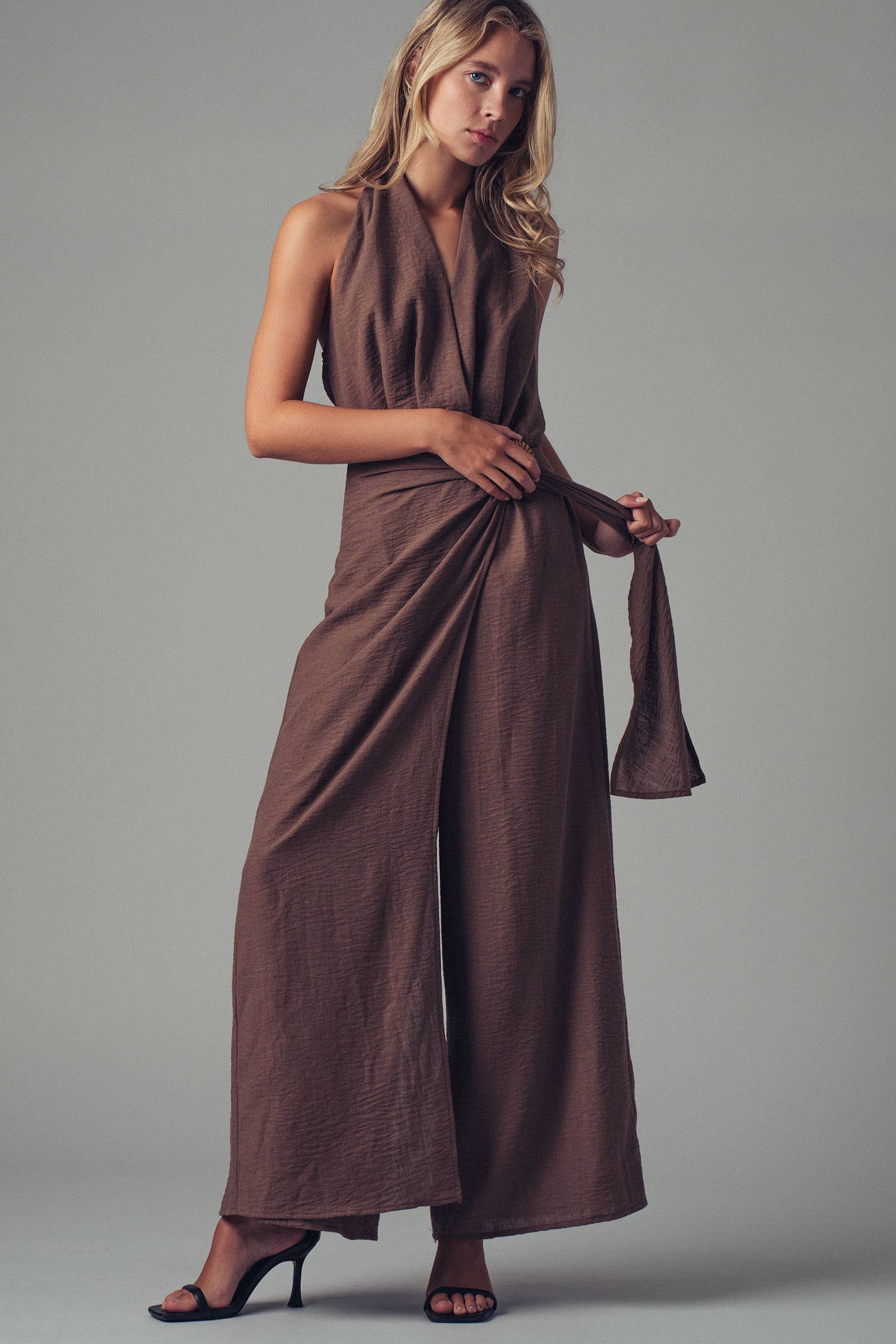 Halter Wide-Leg Jumpsuit