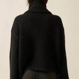 Mountains Fuzzy Jacquard-Knit Turtleneck Sweater
