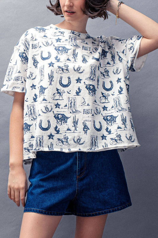 Western Graphic Print Graphic Tee