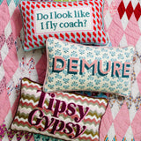 Fly Coach Needlepoint Pillow