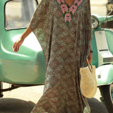 Colorful Print Dress Kaftan