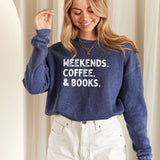 WEEKENDS COFFEE AND BOOKS    Mineral Graphic Sweatshirt