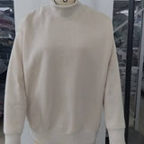 Oversized Mock Neck Top Sweatshirt