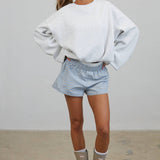 CT3552 Blouson Cropped Pullover Sweatshirt