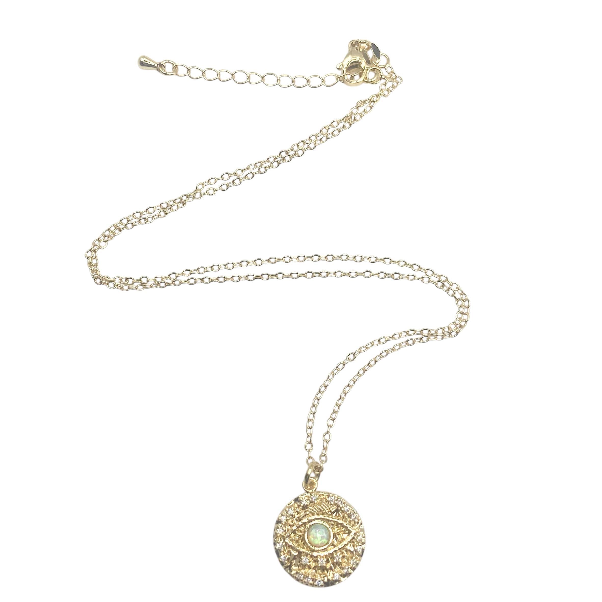 Opalite evil eye protection necklace Taylor 