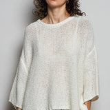 Solid Color Oversized Chunky Knit Pullover Soft Sweater Top