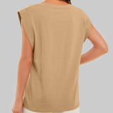 Round neck cami base tank top loose basic vest