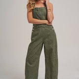 VINTAGE LEOPARD OVERALL JUMPSUIT WITH BARREL LEG SILHOUETTE