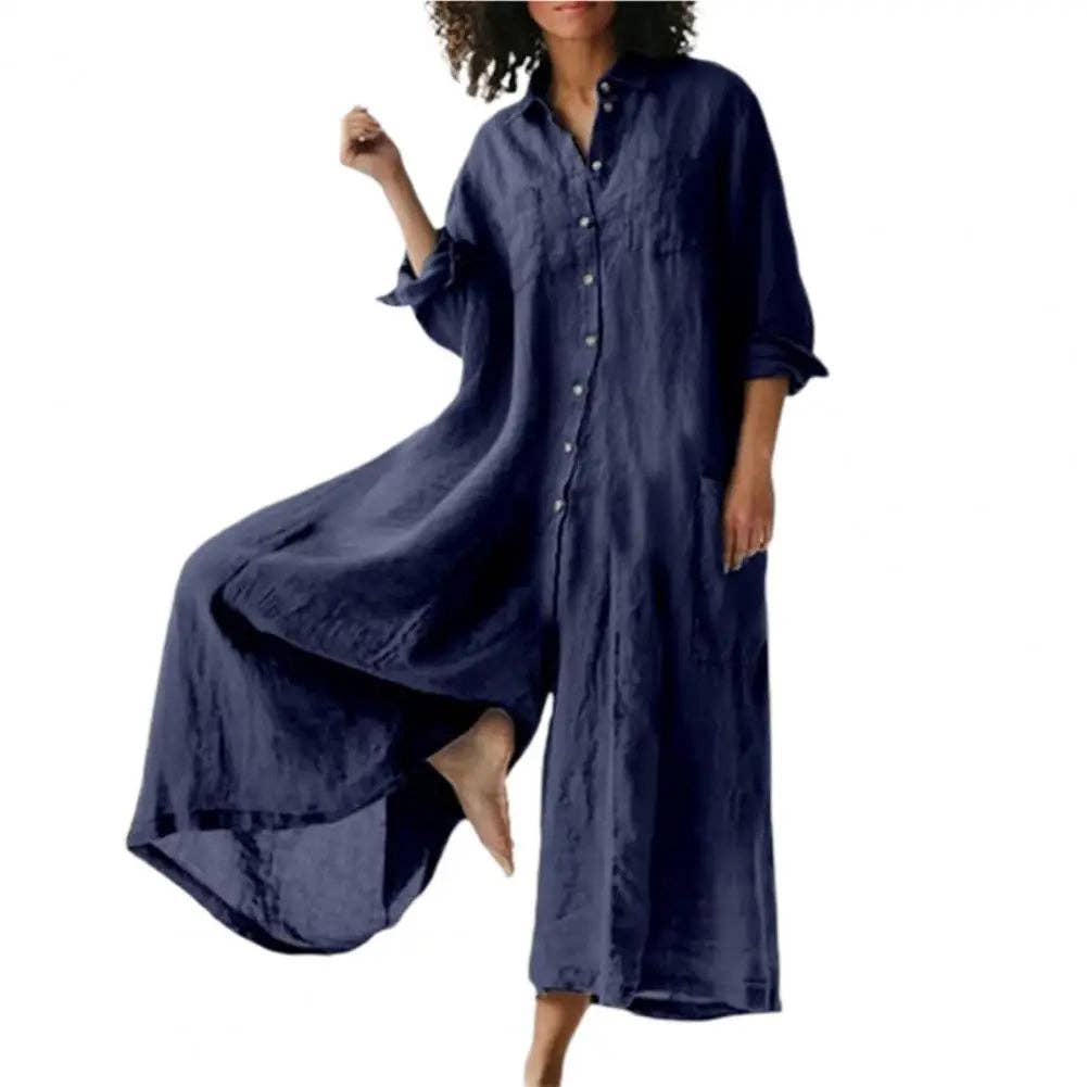 Cotton Linen Oversized Romper