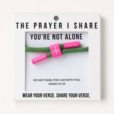 YOU'RE NOT ALONE Bracelet, Christian Cord Bracelet