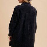 Garment Washed Corduroy Duster Jacket