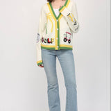 GOLF EMBROIDERED PATCH CARDIGAN LW2119