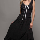 Smocked Ruffle Dotted Dress