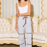 Contrast Binding Jogger Pants