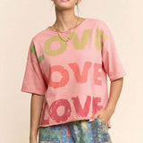 Garment-Wash Love Graphic Tee