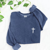 "JESUS HAS MY BACK" Graphic Sweatshirt