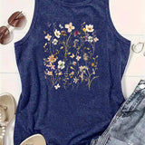 Bohemian Vintage Floral Vest Top