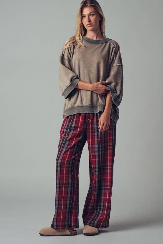 Oversized Seam Detail Pullover Top