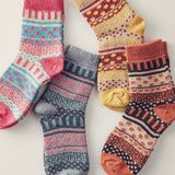 Colorful Fair Isle Knit Socks