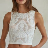 See-Through Jacquard Tank Top