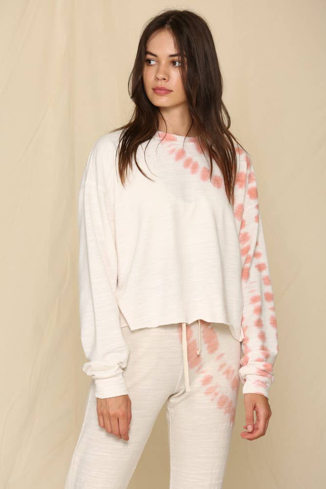 Knit Tri-Blend French Terry Tie Dyed Sweatshirt