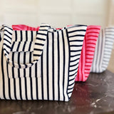 Jumbo Terry Cloth Carryall Striped Beach Bag