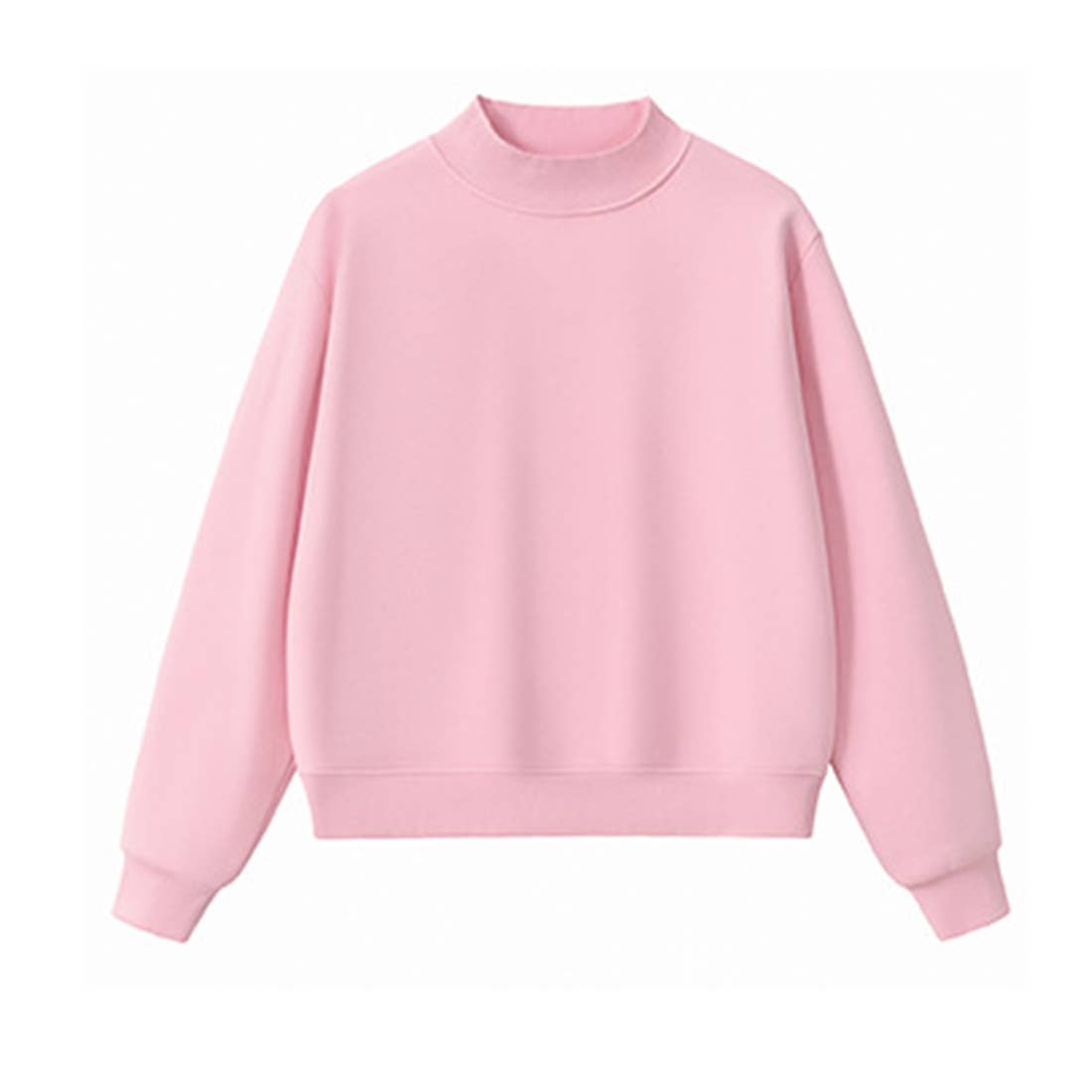 Unisex Fall Cozy Fleece Mock Neck Sweatshirt