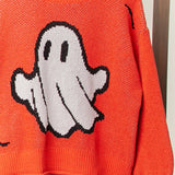 Halloween Spooky Face  Ghost Knit