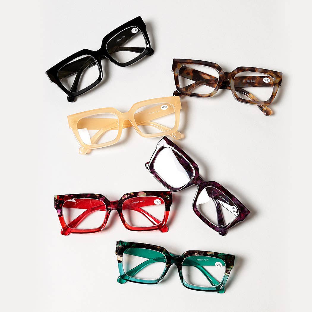 Bold Square Frame Reading Glasses