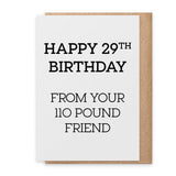 Happy 29th - Greeting Card