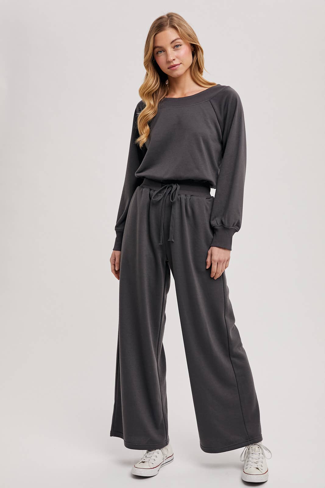 Off-The-Shoulder Knit Jumpsuit