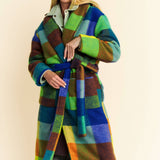 Multi Color Checker Coat
