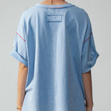 Contrast Stitch Oversized Tee