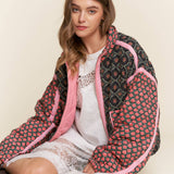 Rose Patterned Padded Jacket