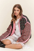 Rose Patterned Padded Jacket