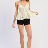 SLEEVELESS SPAGHETTI STRAP TOP