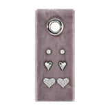 Heart Velvet Stud Set