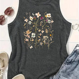 Bohemian Vintage Floral Vest Top