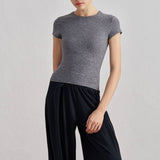 Sculpting Crew Neck Active Top