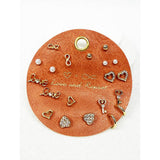 Love Theme Minimal Earrings on PU Card