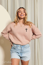 "JESUS HAS MY BACK" Graphic Sweatshirt
