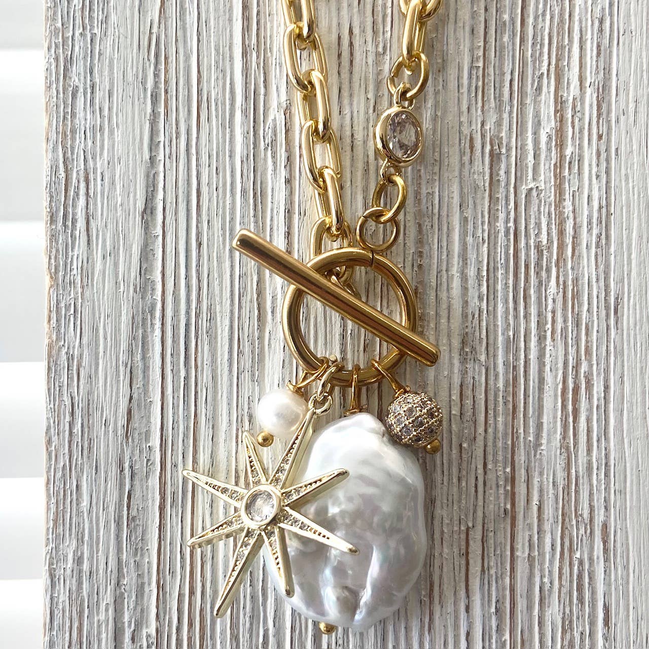 Fresh Water Pearl Cluster Necklace