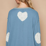 Heart Peace Patch Sweater