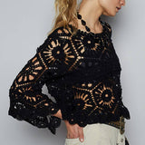 Round Neck Crochet Cropped Top