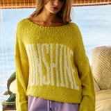 IT2333-SUNSHINE 'SUNSHINE' Oversized Boatneck Soft Sweater