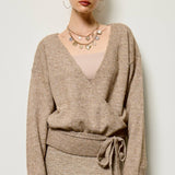 Wrap Knit Cardigan Sweater