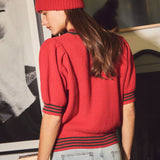 Knitted Puff Sleeve Sweater