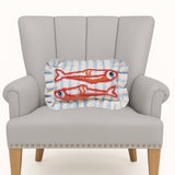 Coastal Sardines Tufted Hook Pillow